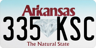AR license plate 335KSC