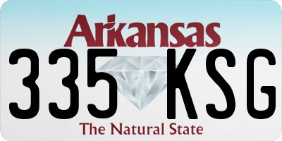 AR license plate 335KSG