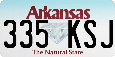 AR license plate 335KSJ