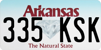 AR license plate 335KSK