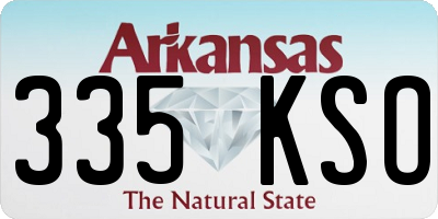 AR license plate 335KSO
