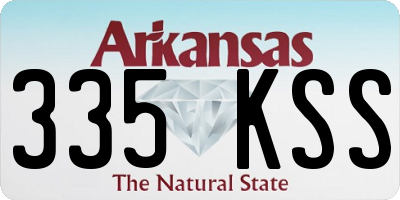 AR license plate 335KSS