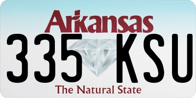 AR license plate 335KSU