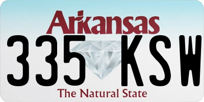 AR license plate 335KSW