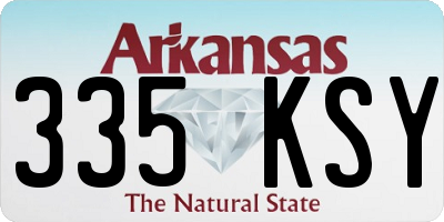 AR license plate 335KSY