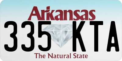 AR license plate 335KTA