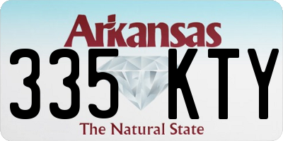 AR license plate 335KTY