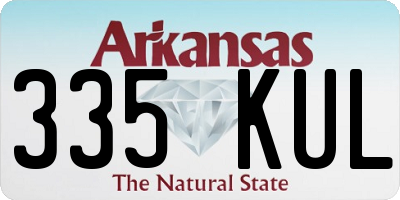 AR license plate 335KUL