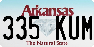 AR license plate 335KUM