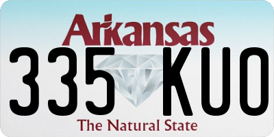 AR license plate 335KUO