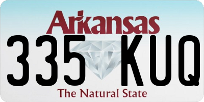 AR license plate 335KUQ
