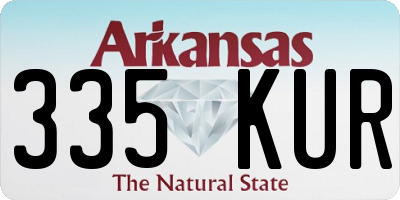 AR license plate 335KUR