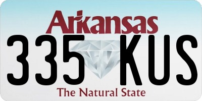 AR license plate 335KUS