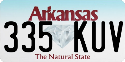 AR license plate 335KUV