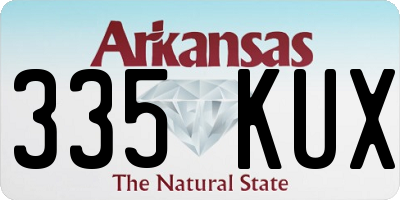 AR license plate 335KUX