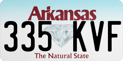 AR license plate 335KVF
