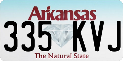 AR license plate 335KVJ