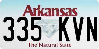 AR license plate 335KVN