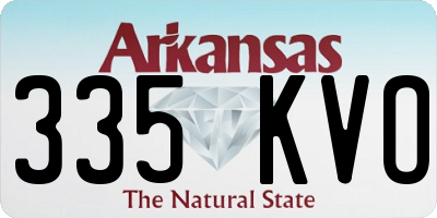AR license plate 335KVO