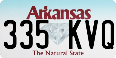 AR license plate 335KVQ