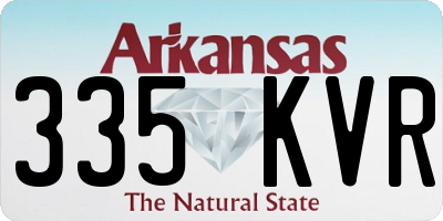 AR license plate 335KVR