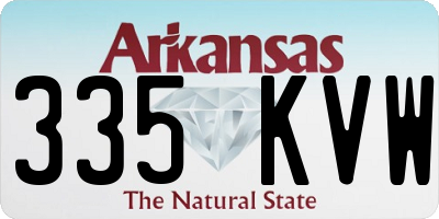 AR license plate 335KVW