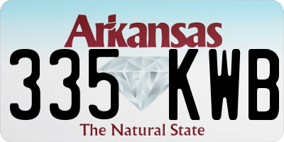 AR license plate 335KWB