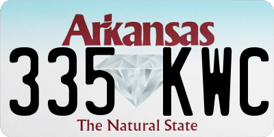 AR license plate 335KWC