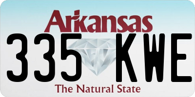 AR license plate 335KWE