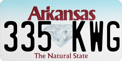 AR license plate 335KWG