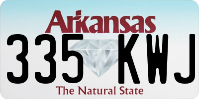 AR license plate 335KWJ