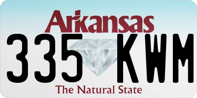 AR license plate 335KWM