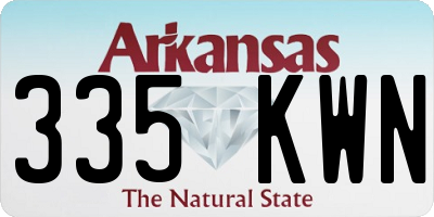 AR license plate 335KWN