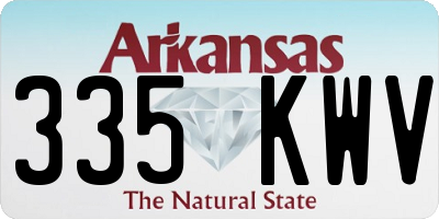 AR license plate 335KWV