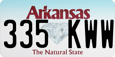 AR license plate 335KWW