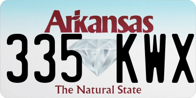 AR license plate 335KWX