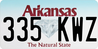AR license plate 335KWZ
