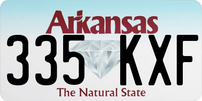 AR license plate 335KXF