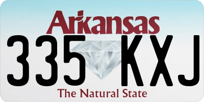 AR license plate 335KXJ