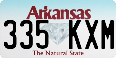 AR license plate 335KXM