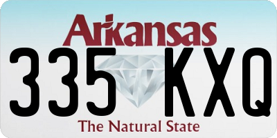 AR license plate 335KXQ
