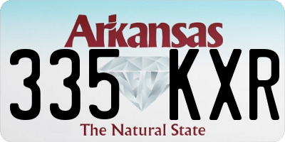 AR license plate 335KXR