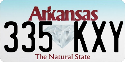 AR license plate 335KXY