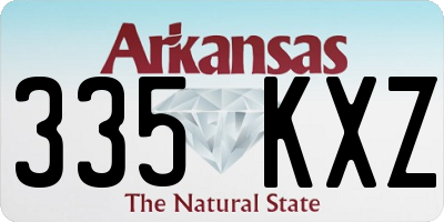AR license plate 335KXZ