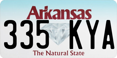 AR license plate 335KYA