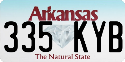 AR license plate 335KYB