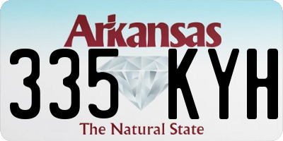 AR license plate 335KYH