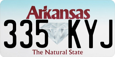 AR license plate 335KYJ