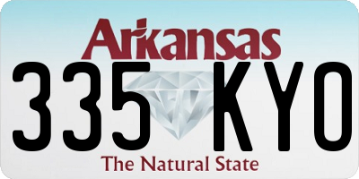 AR license plate 335KYO