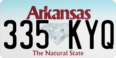 AR license plate 335KYQ